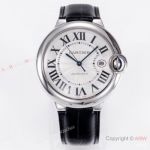 AF Factory Swiss Grade Cartier Ballon Bleu eta2892 Watch 42mm Black Leather Band